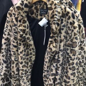 A fur coat leopard print